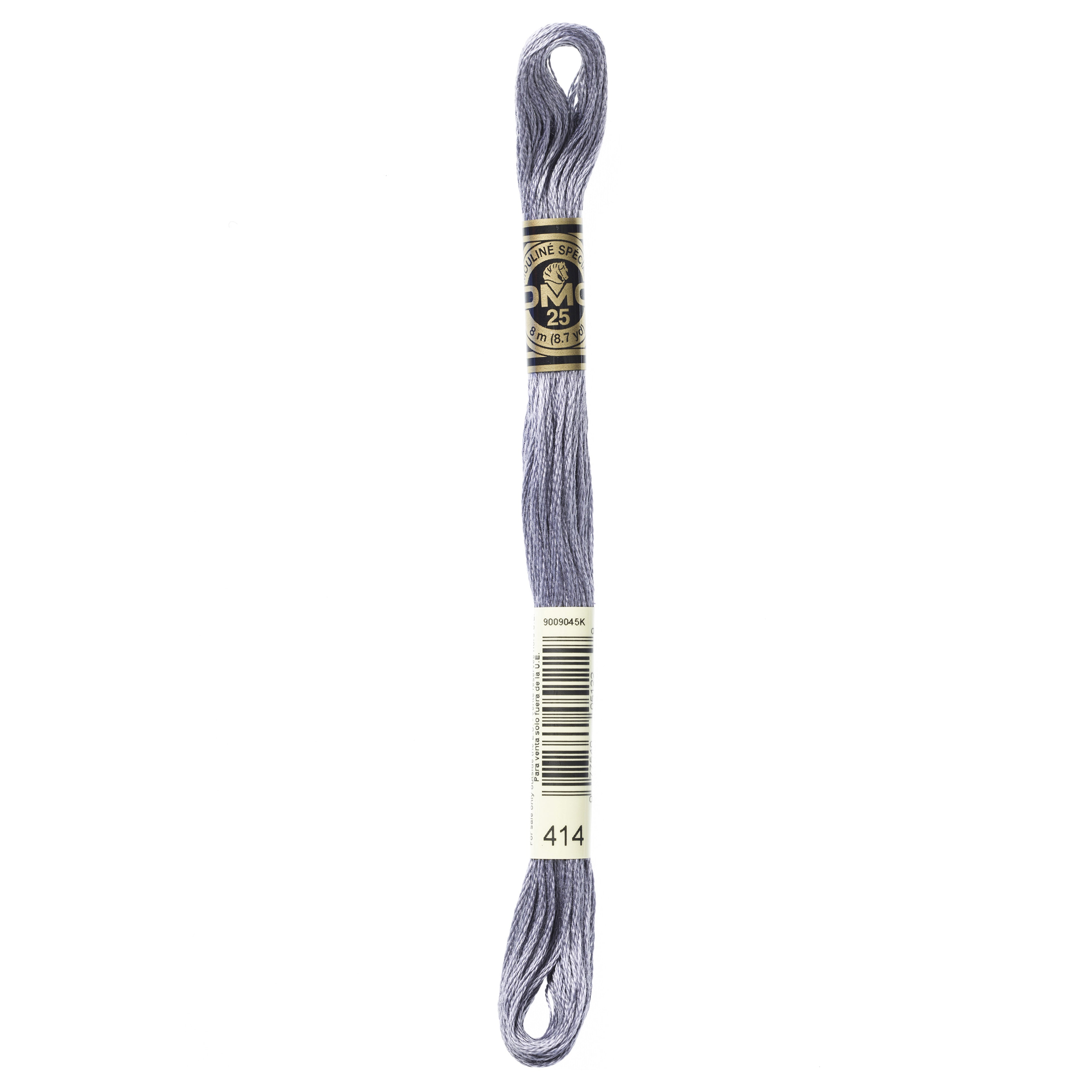 One skein of DMC Mouliné Stranded Cotton thread Colour code 414