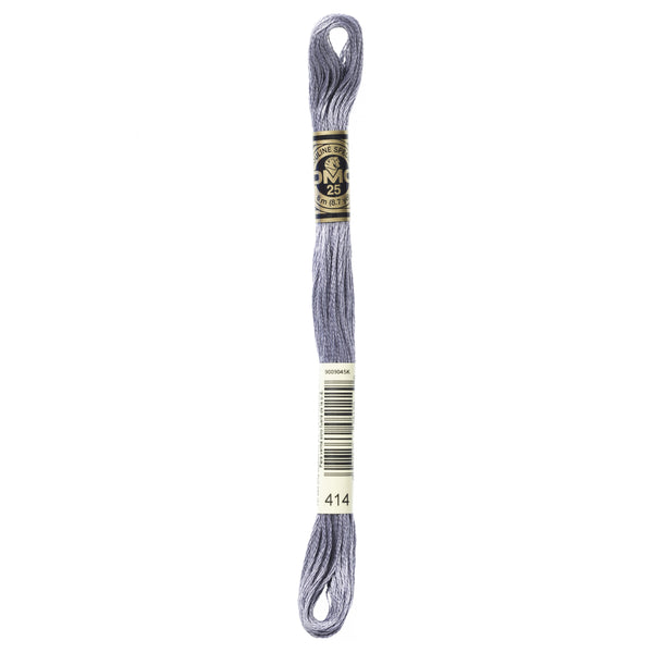 One skein of DMC Mouliné Stranded Cotton thread Colour code 414