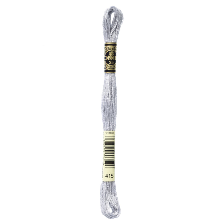 One skein of DMC Mouliné Stranded Cotton thread Colour code 415