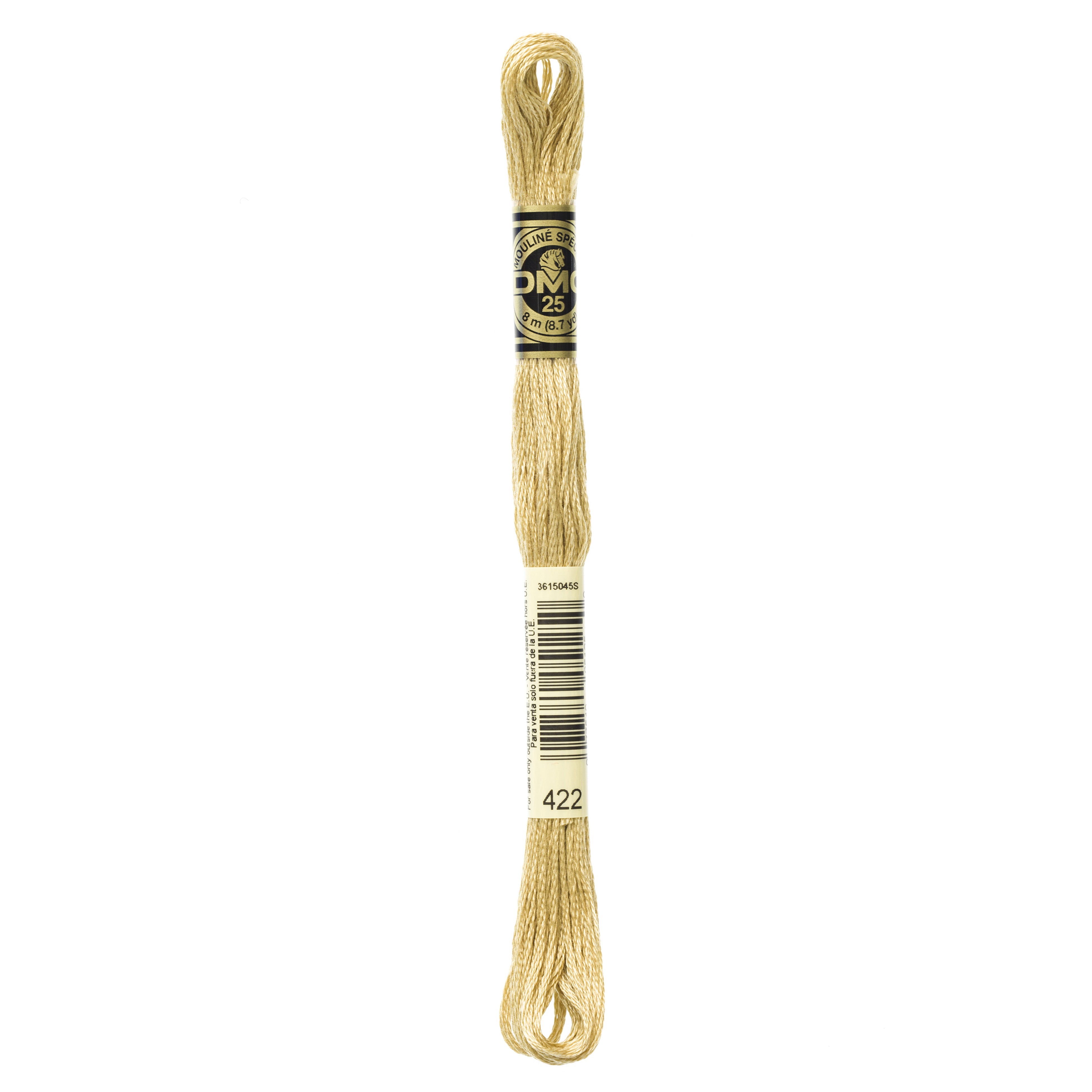 One skein of DMC Mouliné Stranded Cotton thread Colour code 422