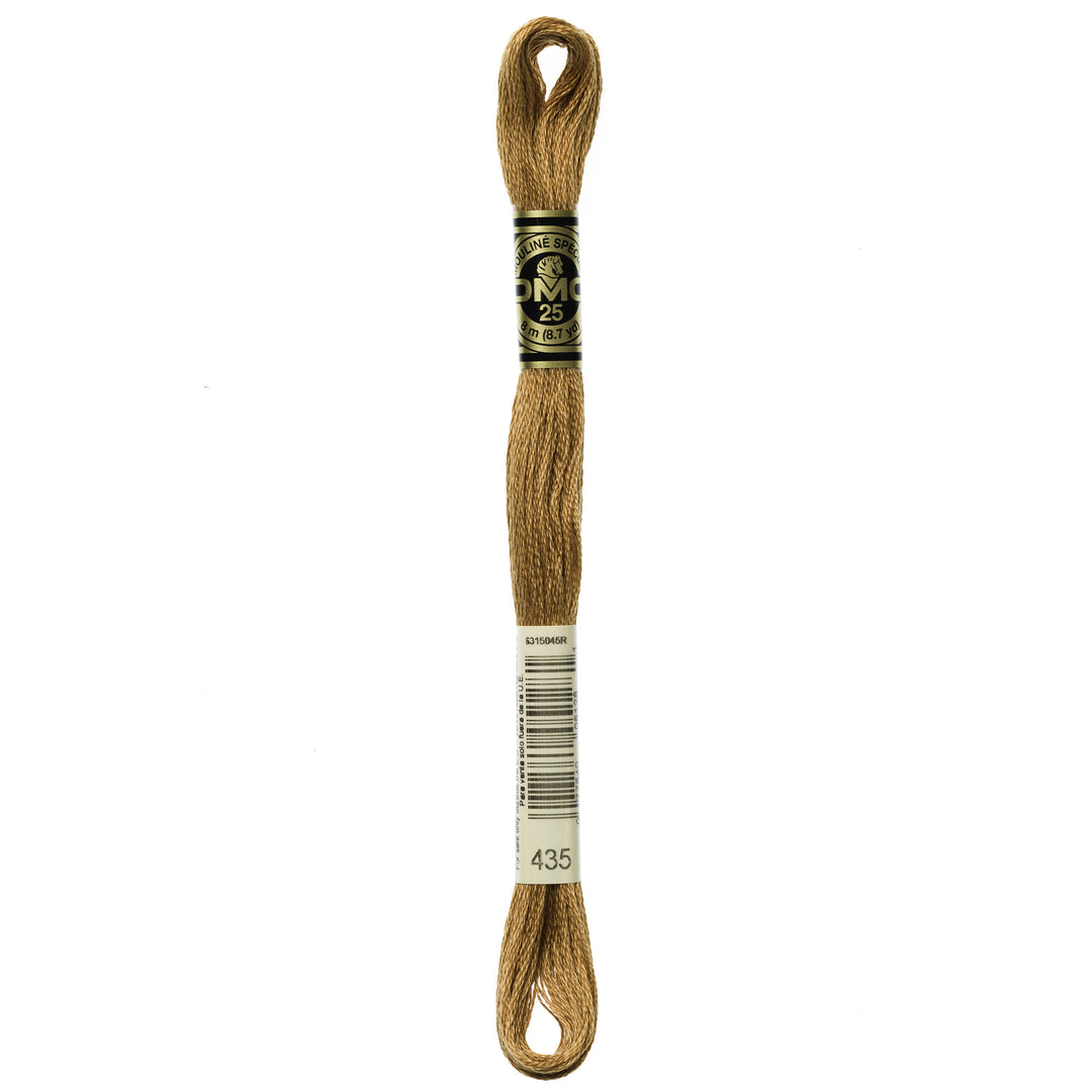 One skein of DMC Mouliné Stranded Cotton thread Colour code 435