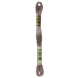 One skein of DMC Mouliné Stranded Cotton thread Colour code 451