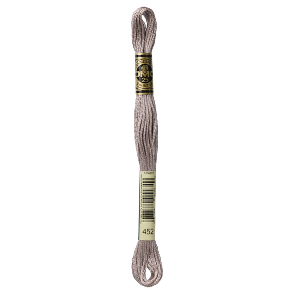 One skein of DMC Mouliné Stranded Cotton thread Colour code 452