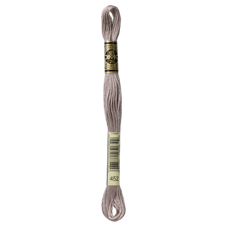 One skein of DMC Mouliné Stranded Cotton thread Colour code 452