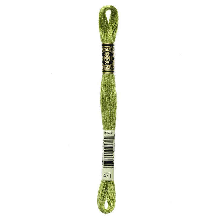 One skein of DMC Mouliné Stranded Cotton thread Colour code 471