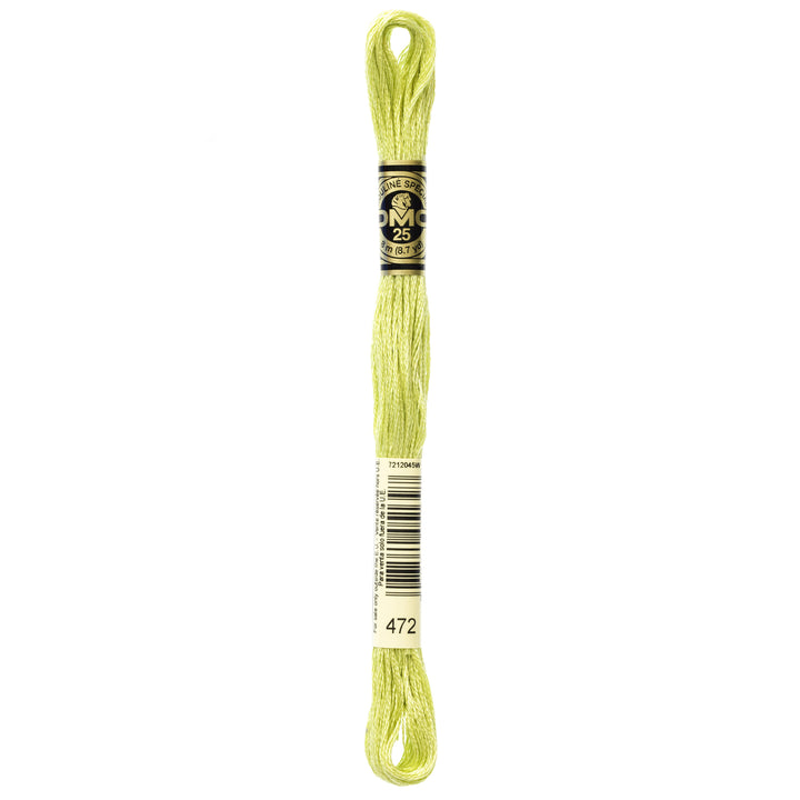 One skein of DMC Mouliné Stranded Cotton thread Colour code 472