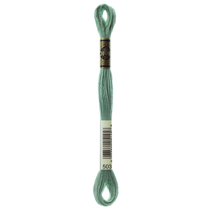 One skein of DMC Mouliné Stranded Cotton thread Colour code 503