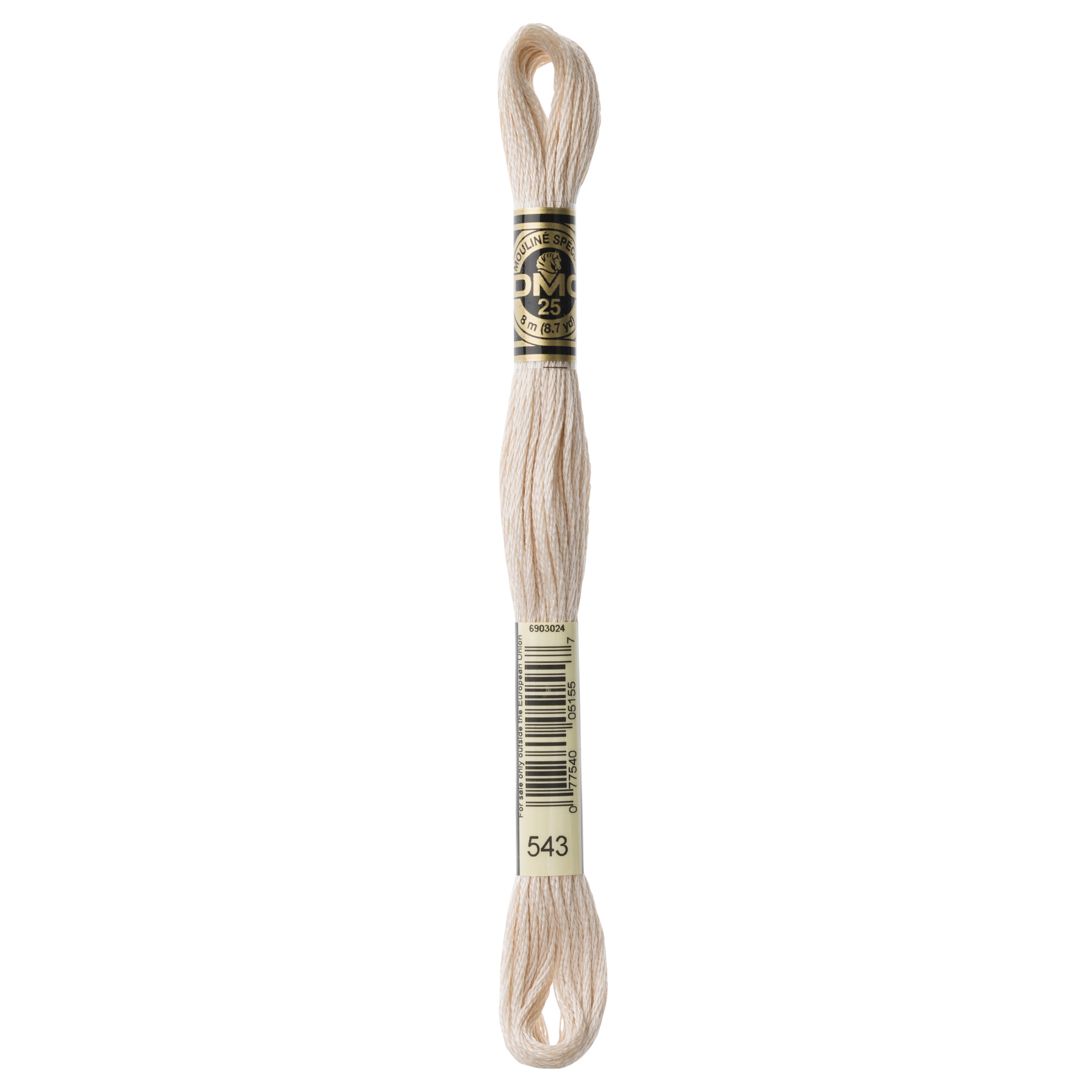 One skein of DMC Mouliné Stranded Cotton thread Colour code 543
