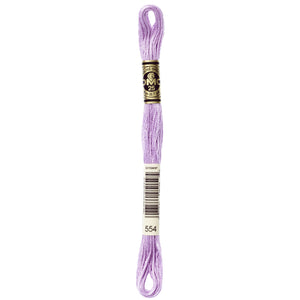 One skein of DMC Mouliné Stranded Cotton thread Colour code 554