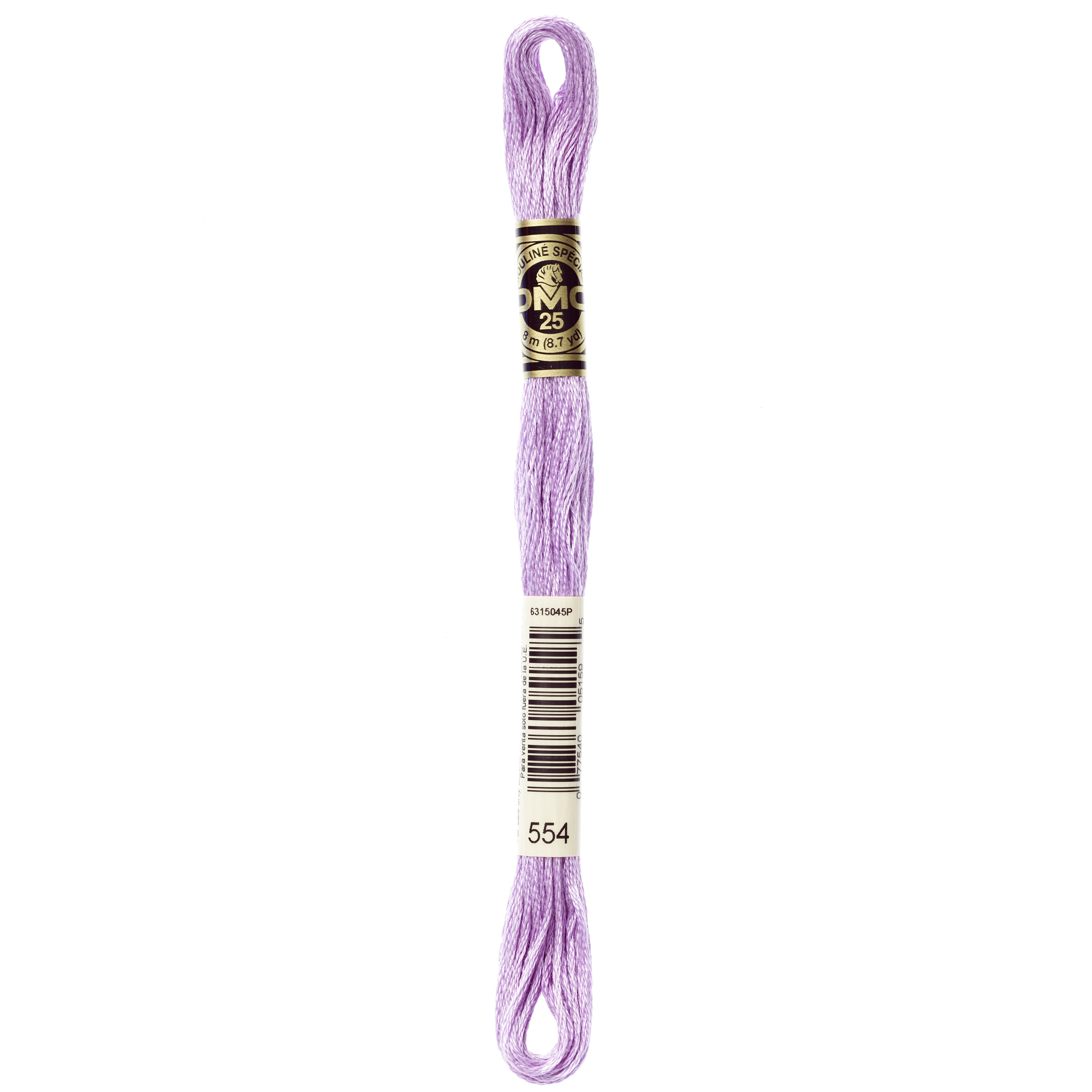 One skein of DMC Mouliné Stranded Cotton thread Colour code 554