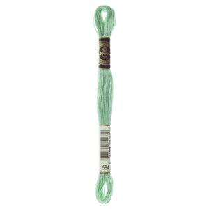 One skein of DMC Mouliné Stranded Cotton thread Colour code 564