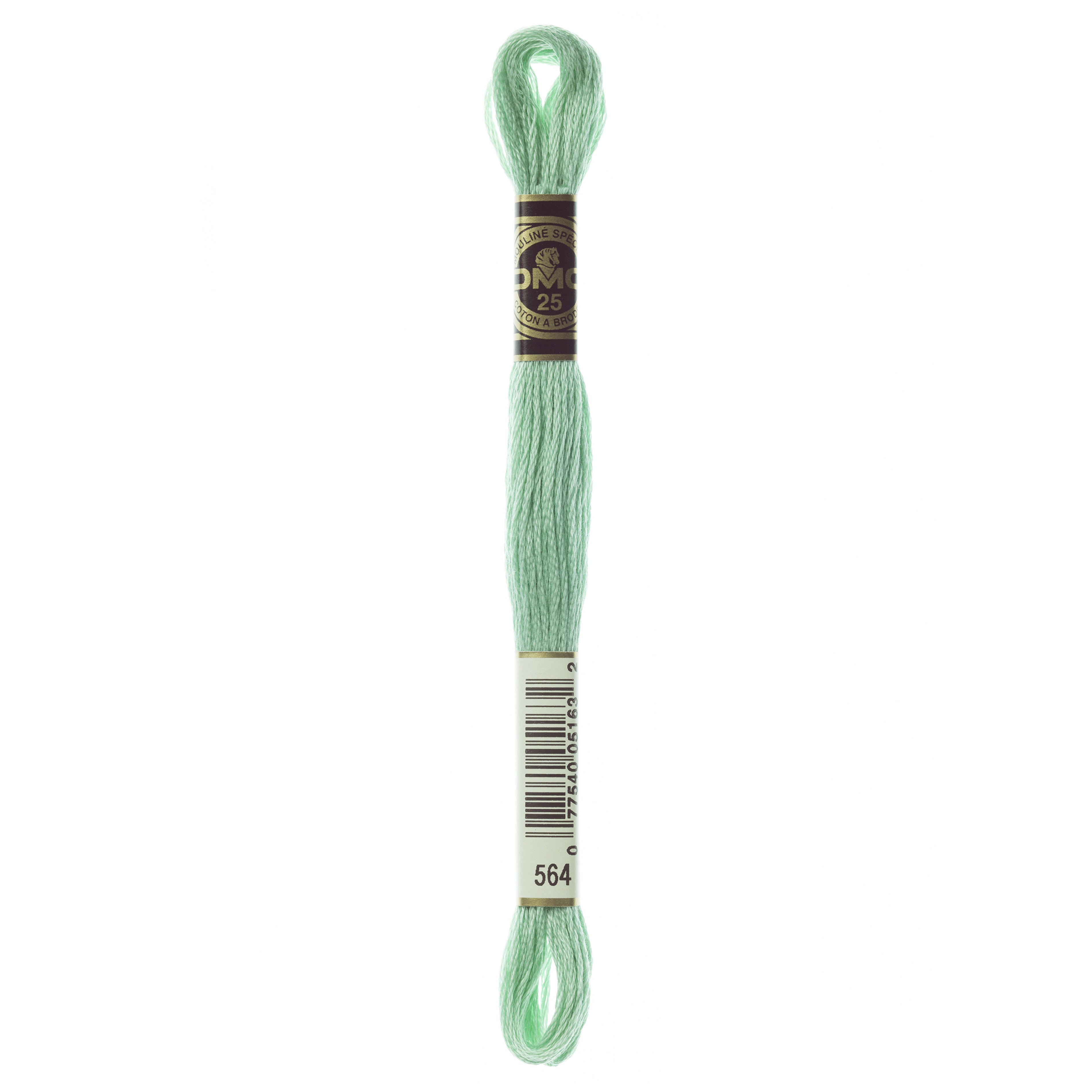 One skein of DMC Mouliné Stranded Cotton thread Colour code 564