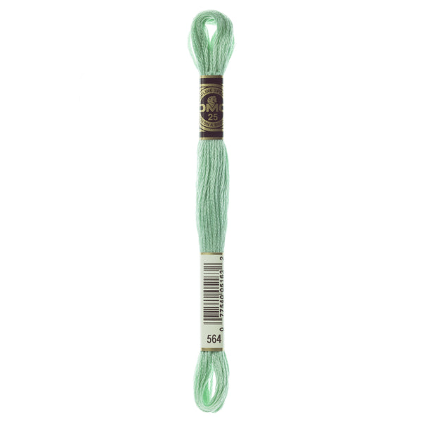 One skein of DMC Mouliné Stranded Cotton thread Colour code 564