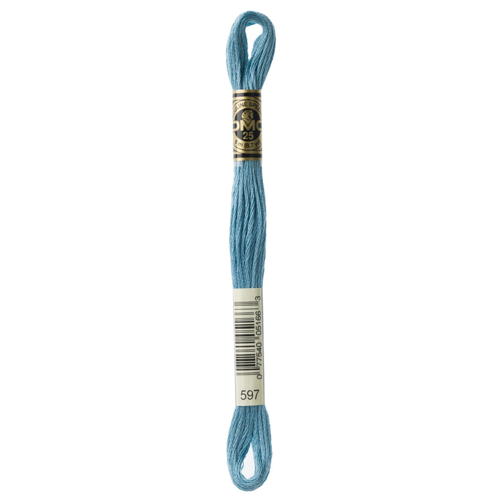 One skein of DMC Mouliné Stranded Cotton thread Colour code 597