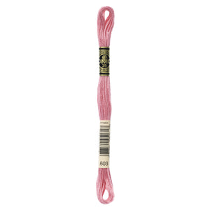 One skein of DMC Mouliné Stranded Cotton thread Colour code 603