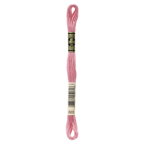 One skein of DMC Mouliné Stranded Cotton thread Colour code 603