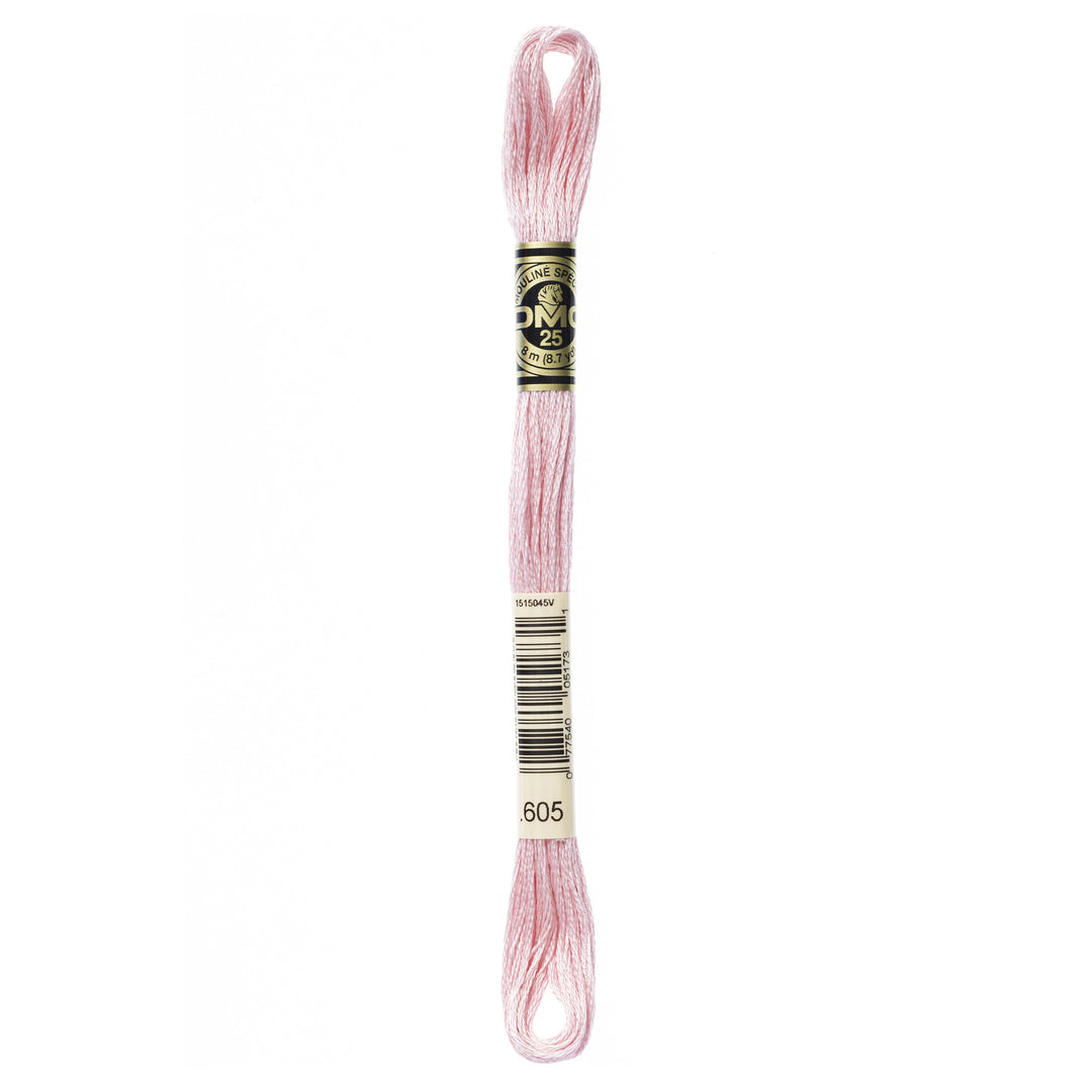 One skein of DMC Mouliné Stranded Cotton thread Colour code 605