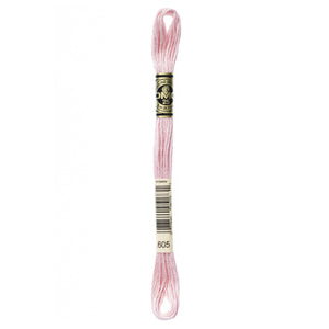 One skein of DMC Mouliné Stranded Cotton thread Colour code 605