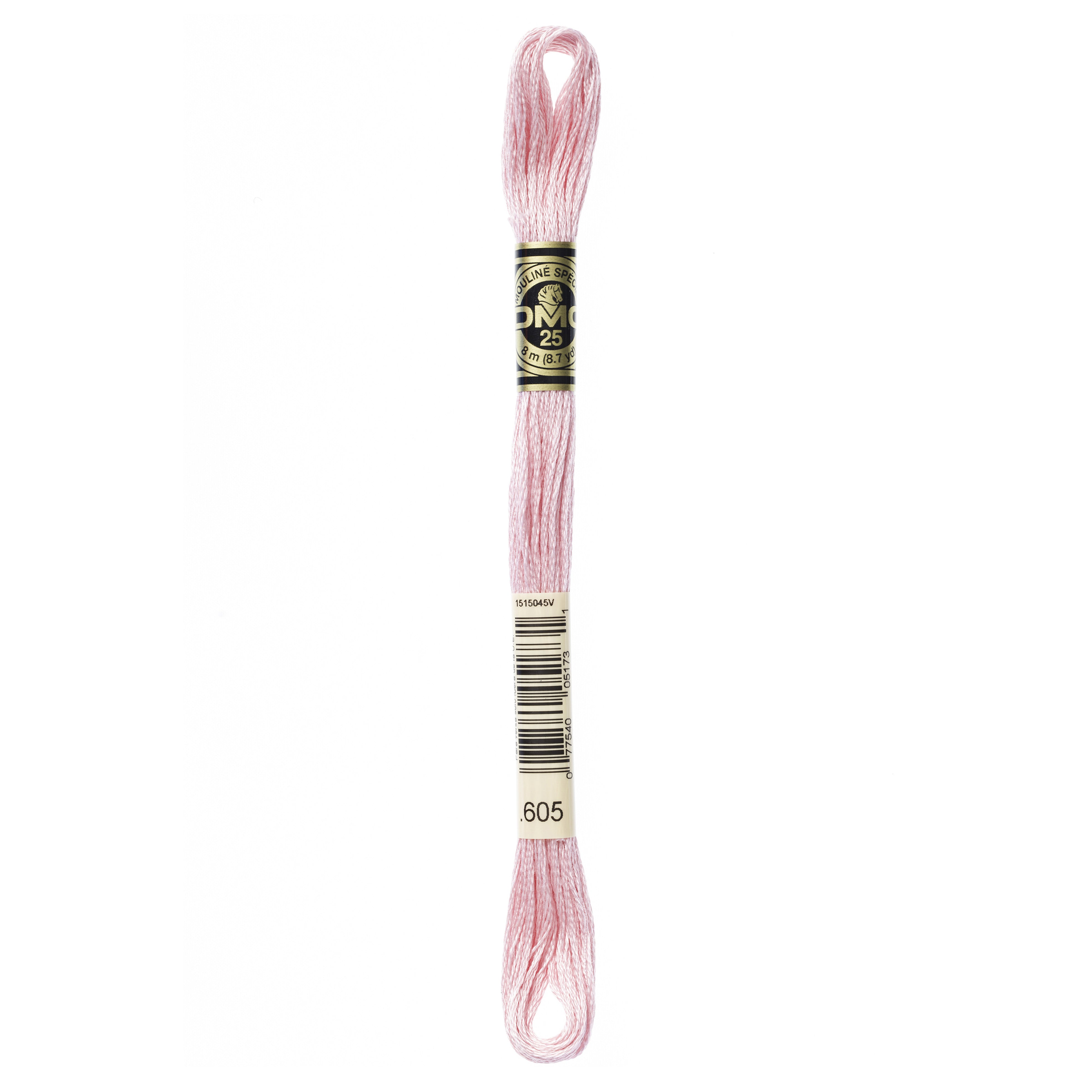 One skein of DMC Mouliné Stranded Cotton thread Colour code 605