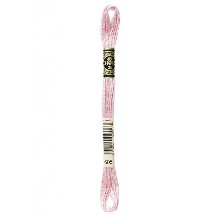 One skein of DMC Mouliné Stranded Cotton thread Colour code 605