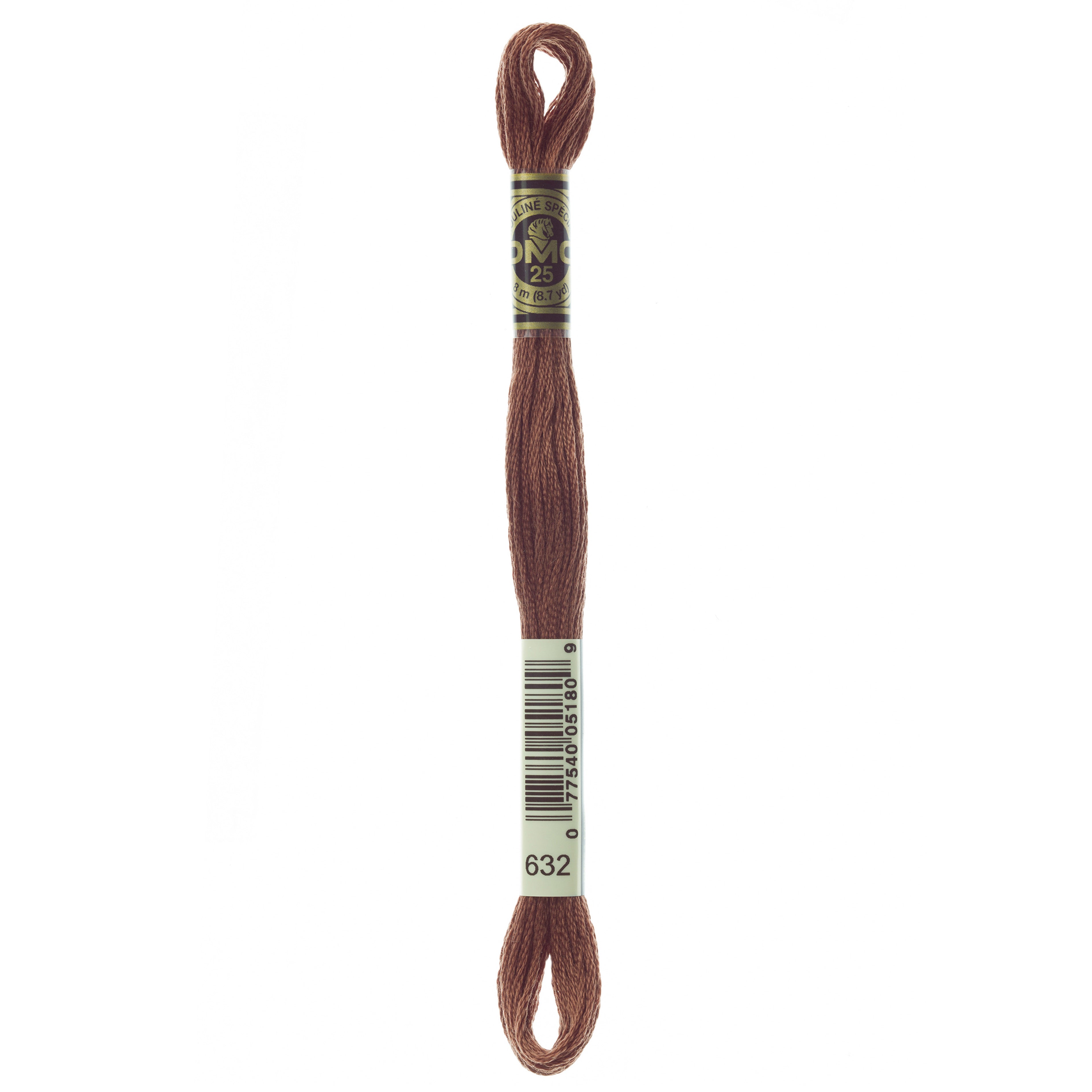 One skein of DMC Mouliné Stranded Cotton thread Colour code 632