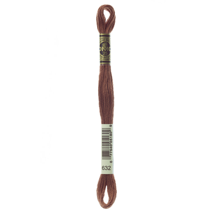 One skein of DMC Mouliné Stranded Cotton thread Colour code 632