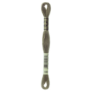 One skein of DMC Mouliné Stranded Cotton thread Colour code 640