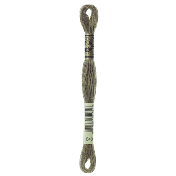 One skein of DMC Mouliné Stranded Cotton thread Colour code 640