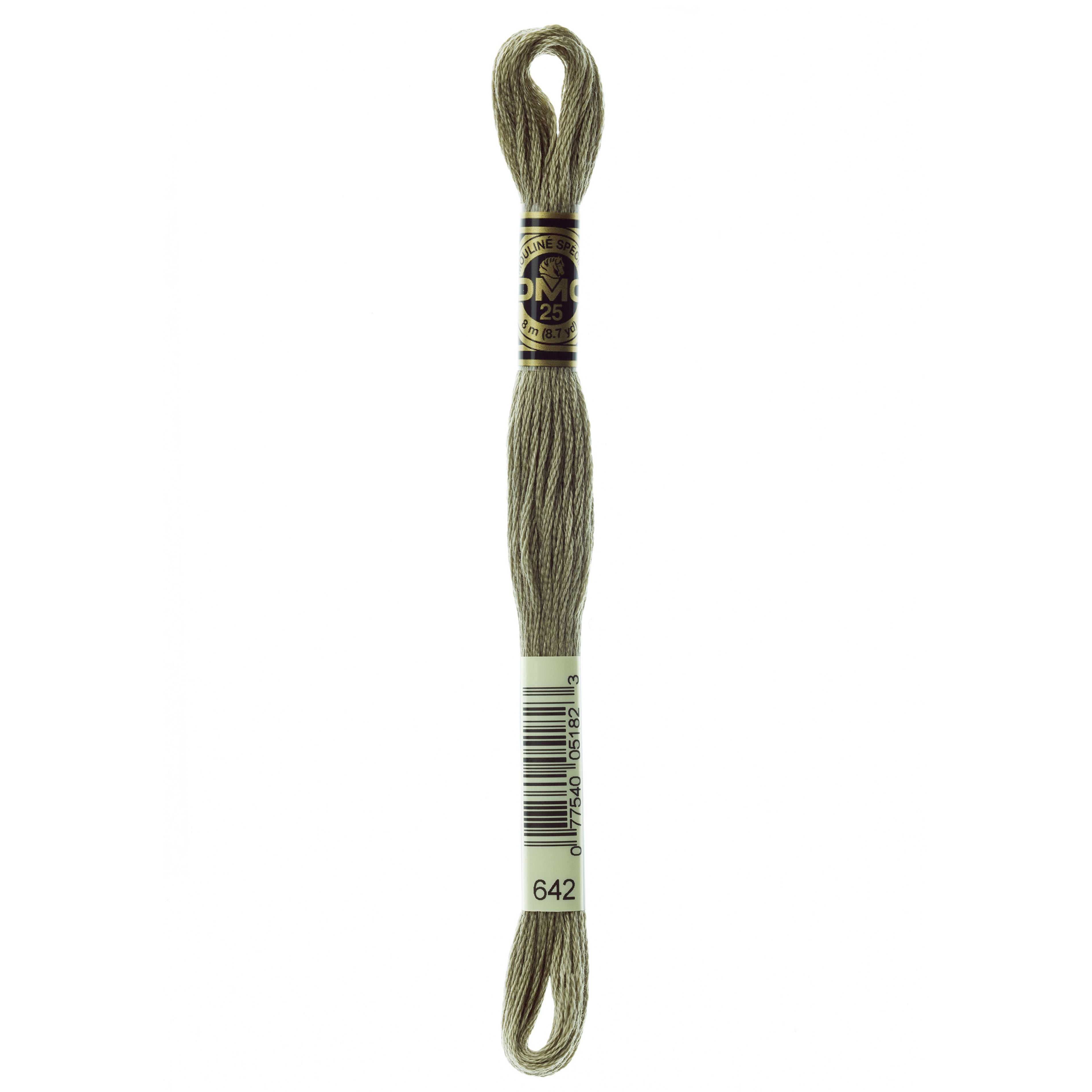 One skein of DMC Mouliné Stranded Cotton thread Colour code 642