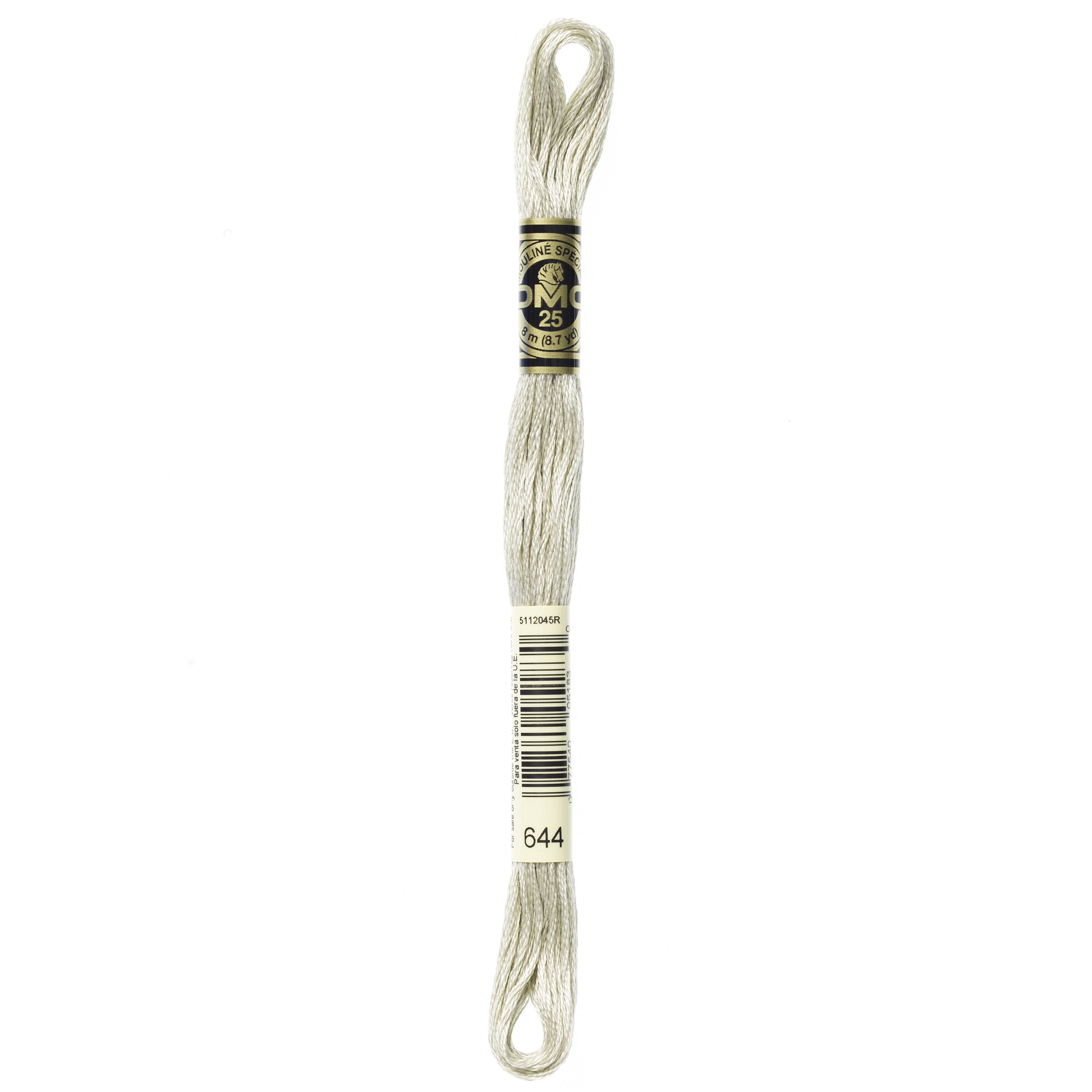 One skein of DMC Mouliné Stranded Cotton thread Colour code 644