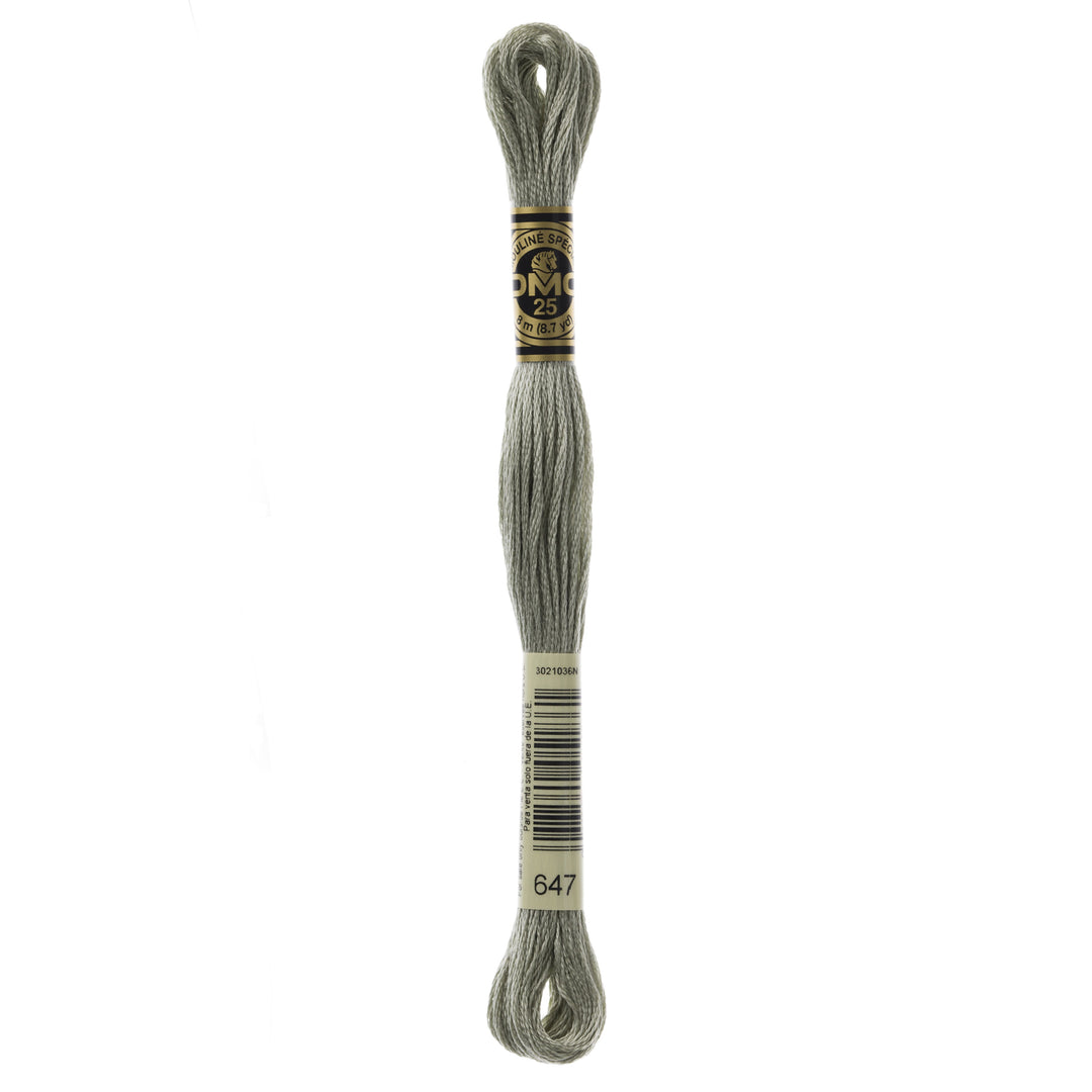 One skein of DMC Mouliné Stranded Cotton thread Colour code 647