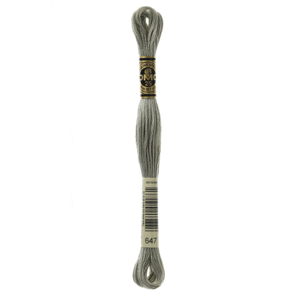 One skein of DMC Mouliné Stranded Cotton thread Colour code 647