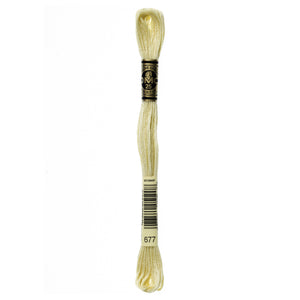 One skein of DMC Mouliné Stranded Cotton thread Colour code 677