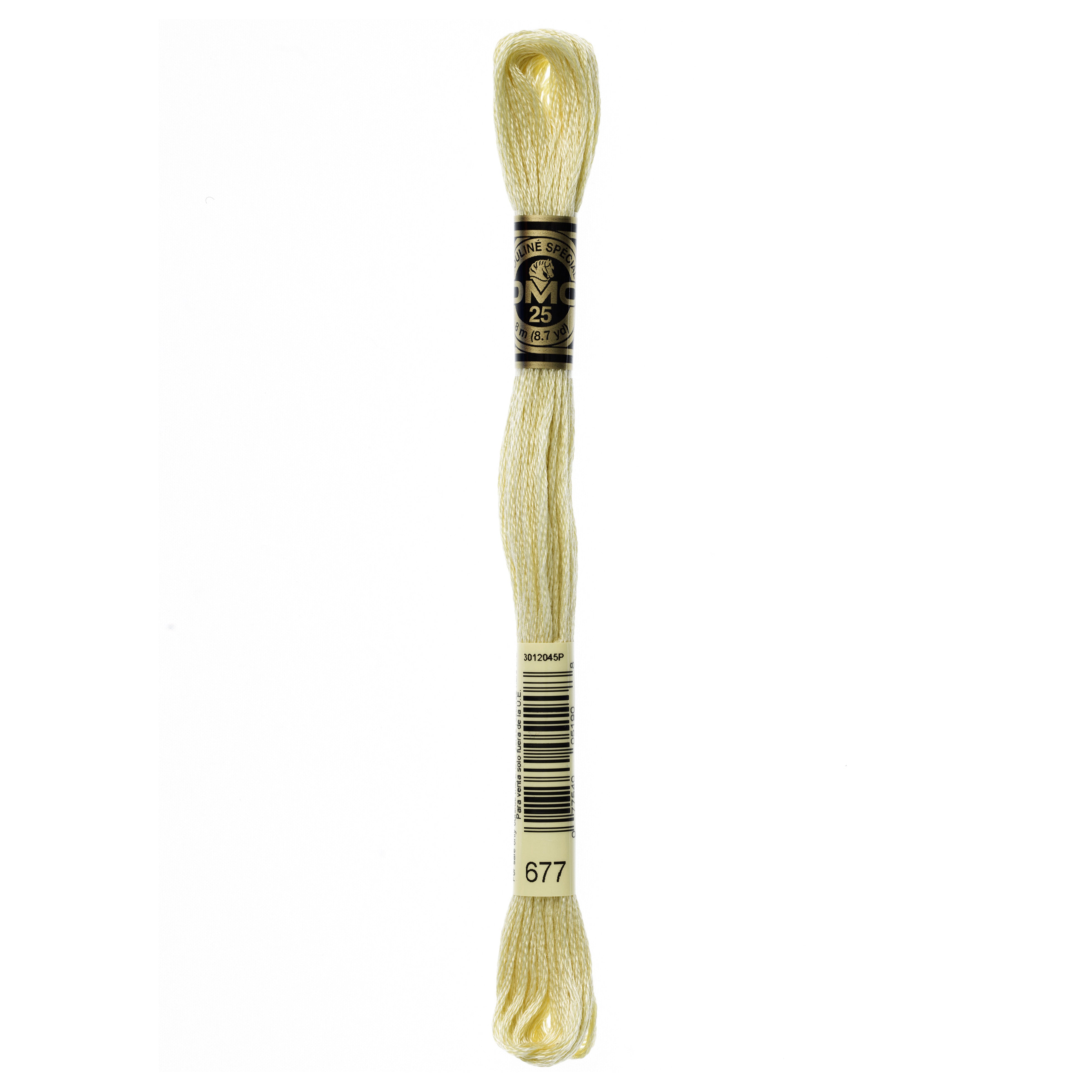 One skein of DMC Mouliné Stranded Cotton thread Colour code 677