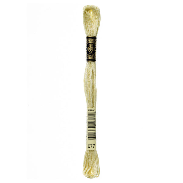 One skein of DMC Mouliné Stranded Cotton thread Colour code 677