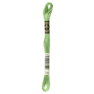 One skein of DMC Mouliné Stranded Cotton thread Colour code 703