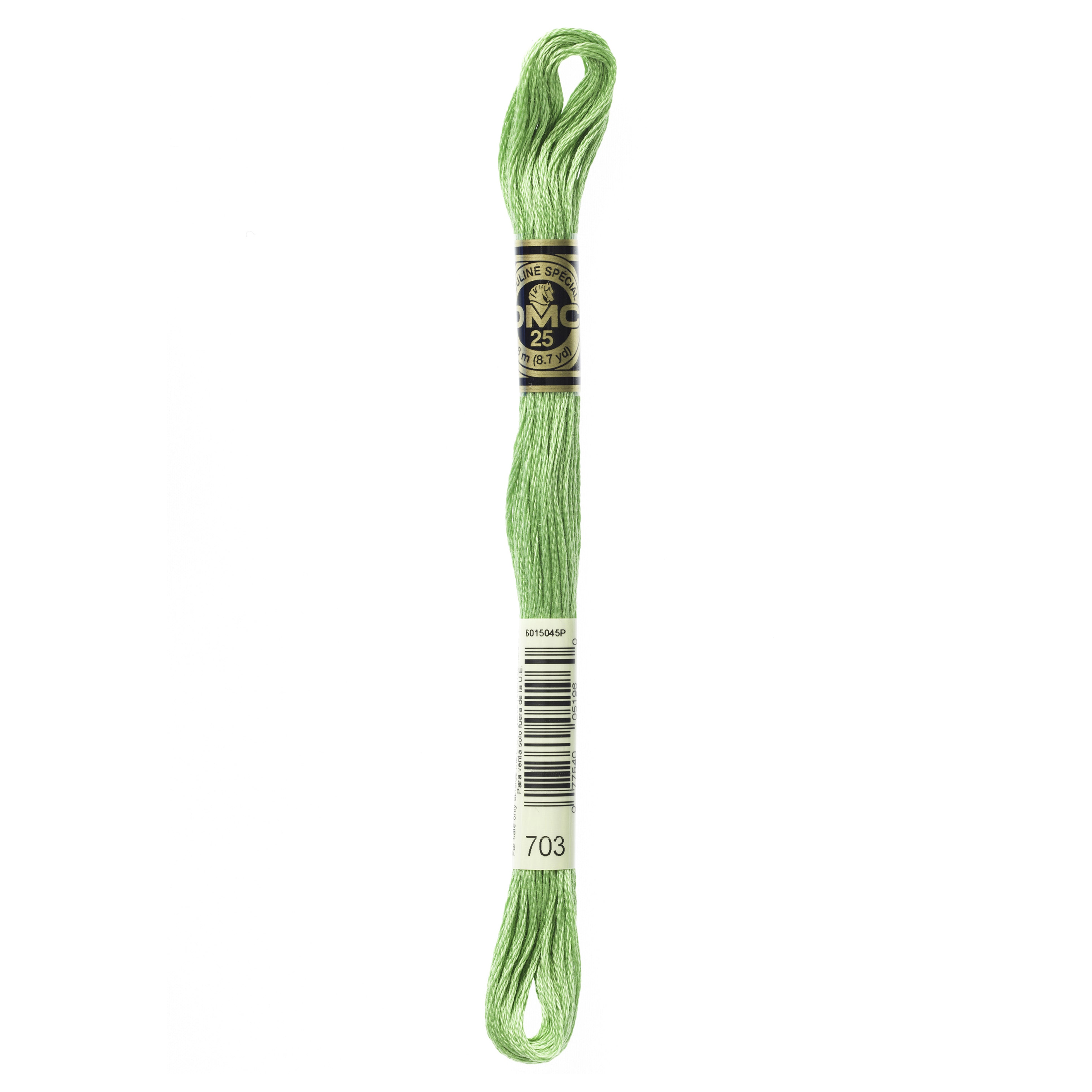 One skein of DMC Mouliné Stranded Cotton thread Colour code 703