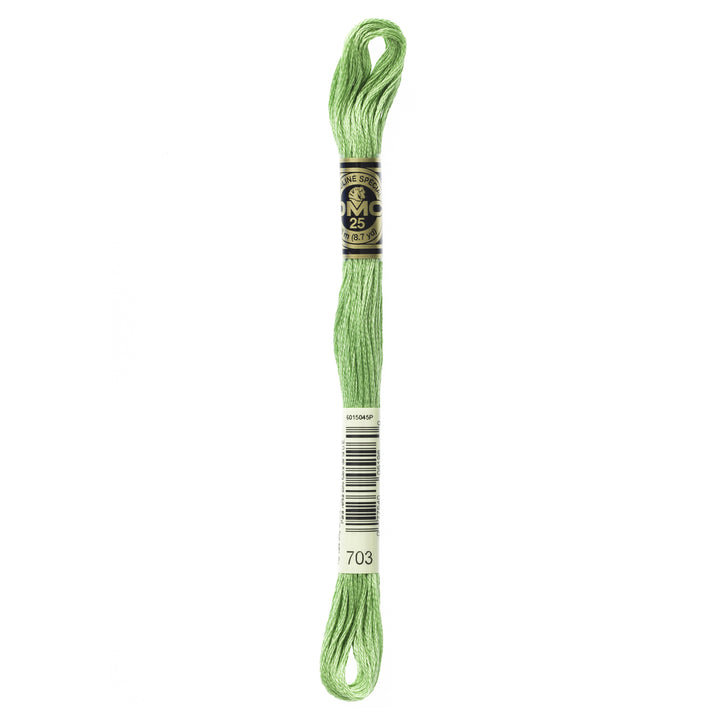 One skein of DMC Mouliné Stranded Cotton thread Colour code 703