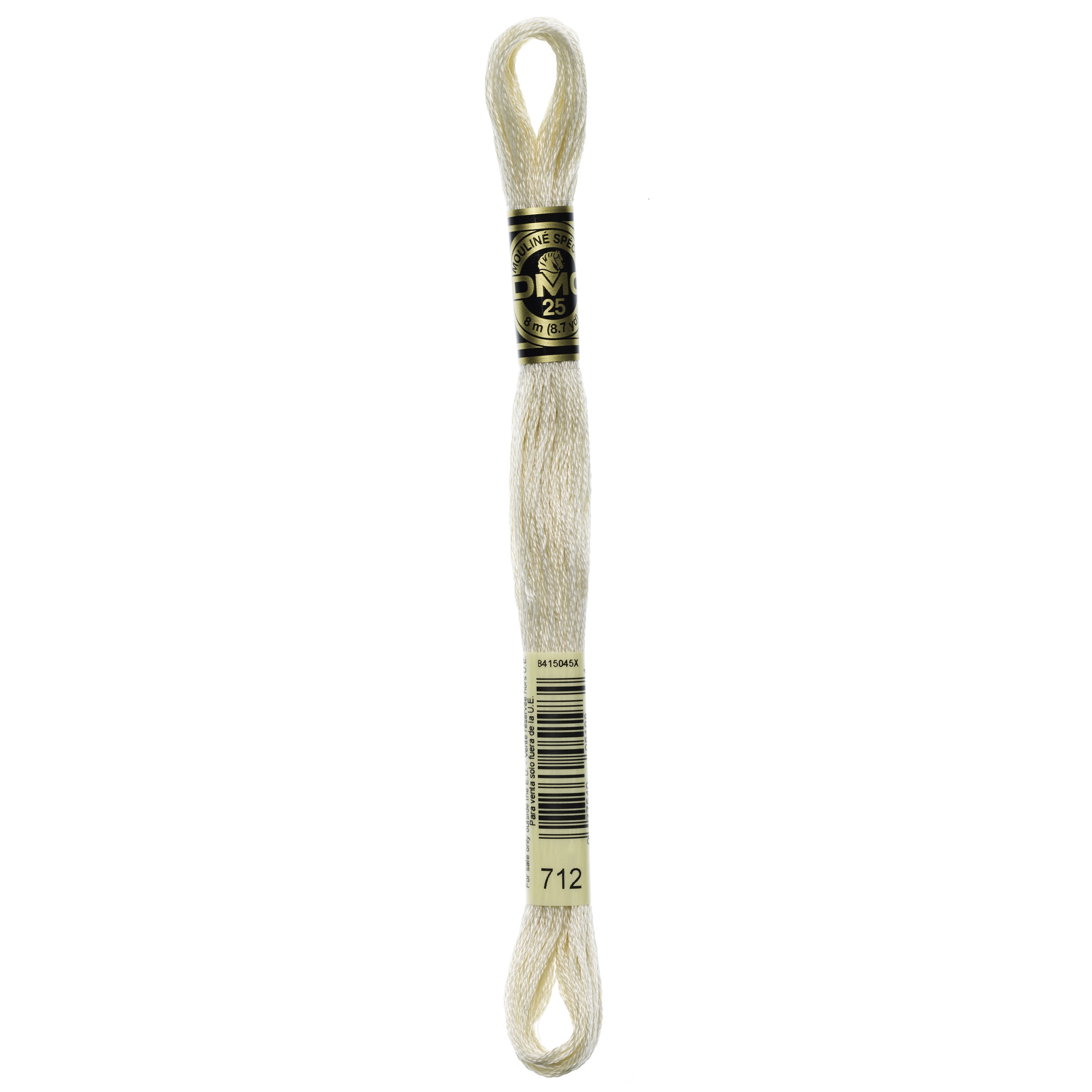 One skein of DMC Mouliné Stranded Cotton thread Colour code 712