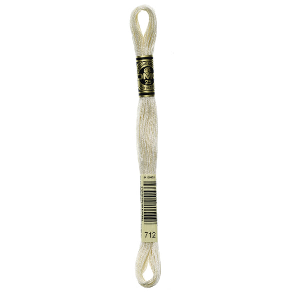 One skein of DMC Mouliné Stranded Cotton thread Colour code 712