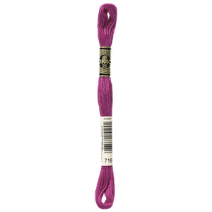 One skein of DMC Mouliné Stranded Cotton thread Colour code 718