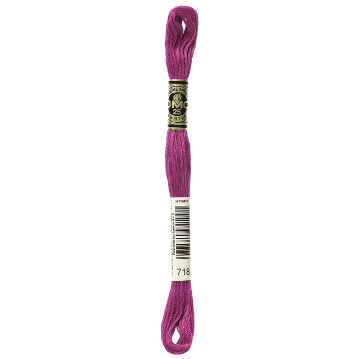One skein of DMC Mouliné Stranded Cotton thread Colour code 718