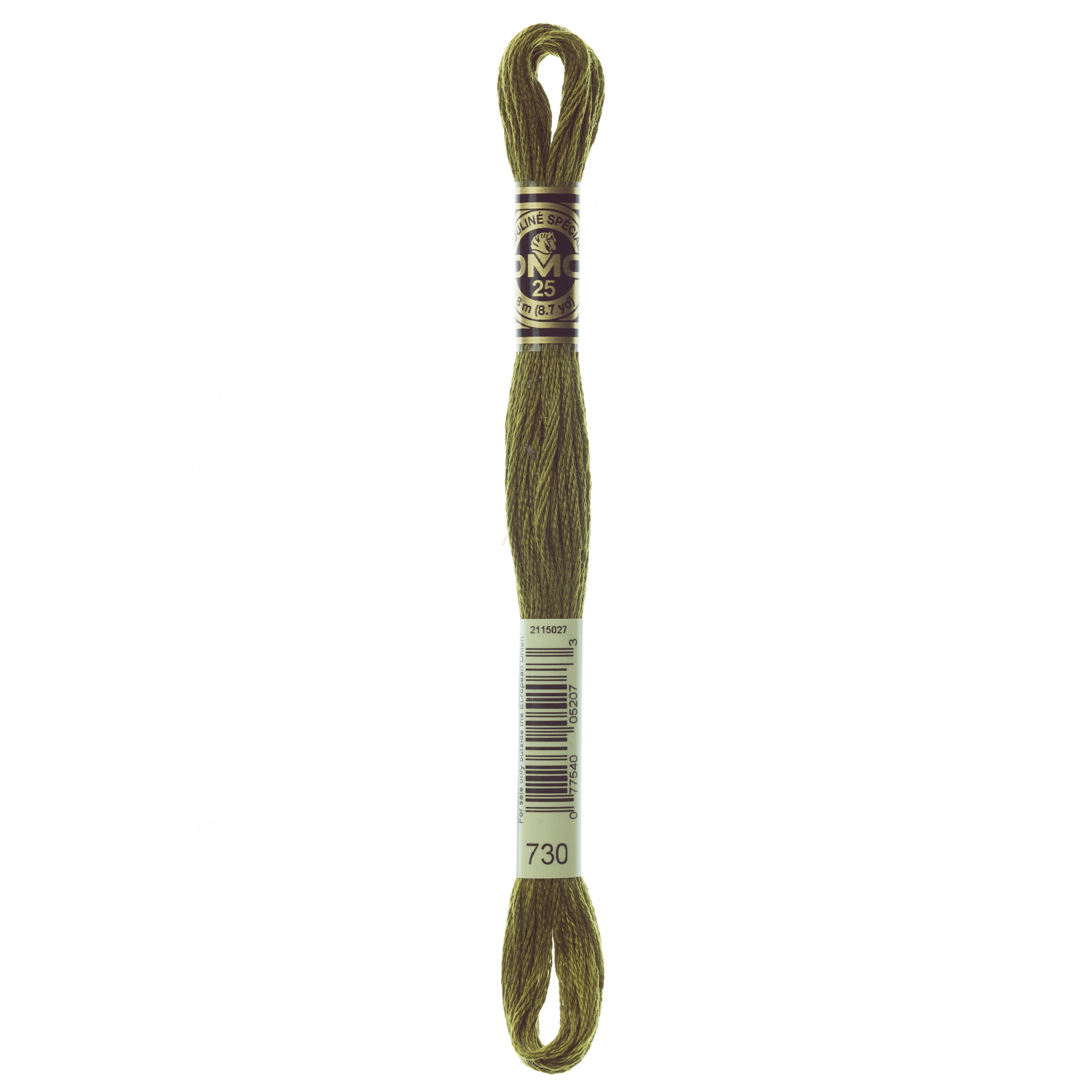 One skein of DMC Mouliné Stranded Cotton thread Colour code 730