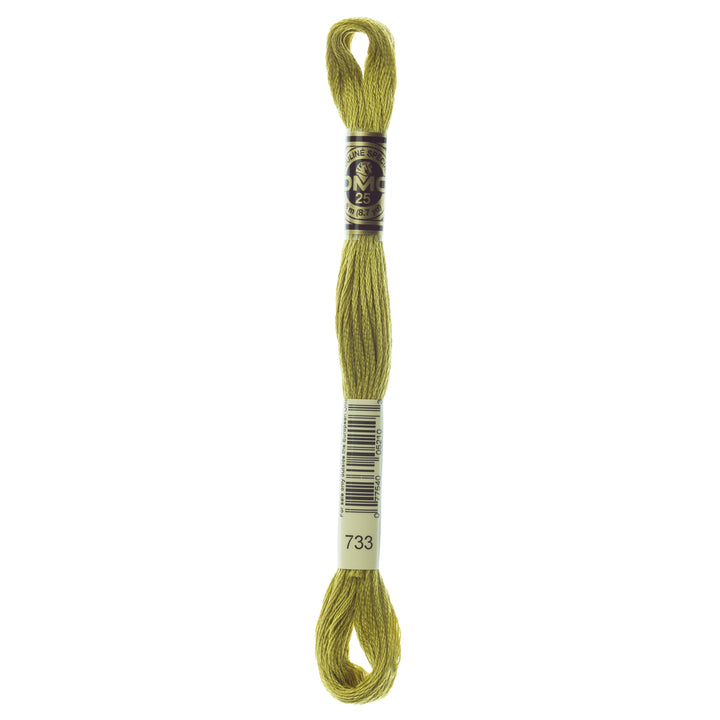 One skein of DMC Mouliné Stranded Cotton thread Colour code 733