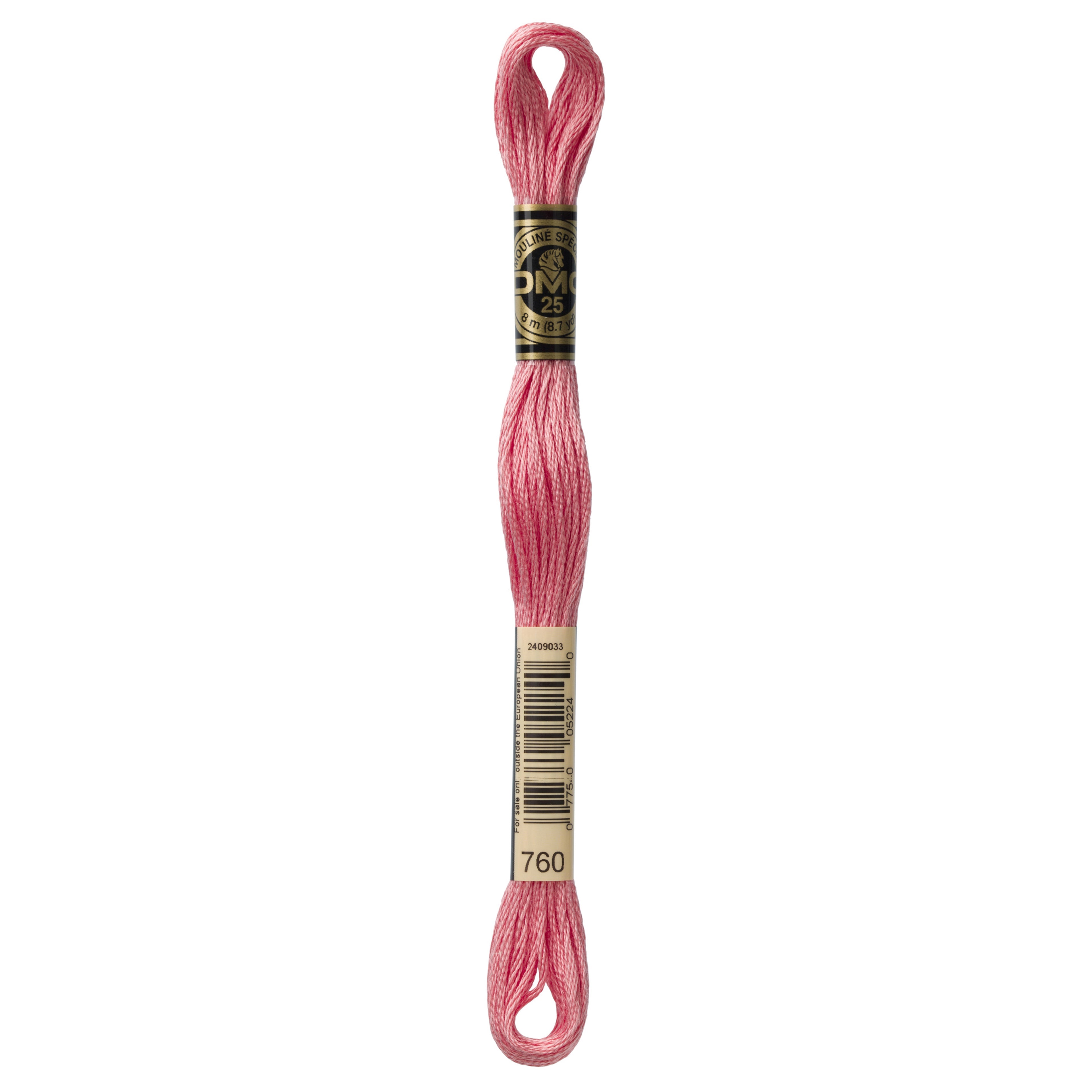 One skein of DMC Mouliné Stranded Cotton thread Colour code 760