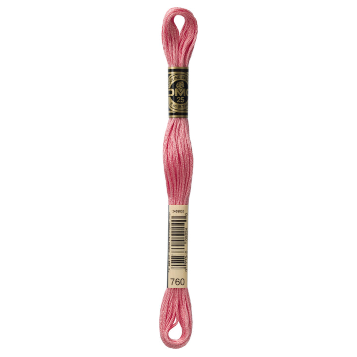 One skein of DMC Mouliné Stranded Cotton thread Colour code 760