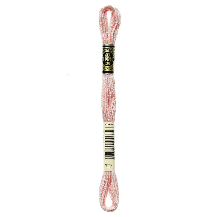 One skein of DMC Mouliné Stranded Cotton thread Colour code 761