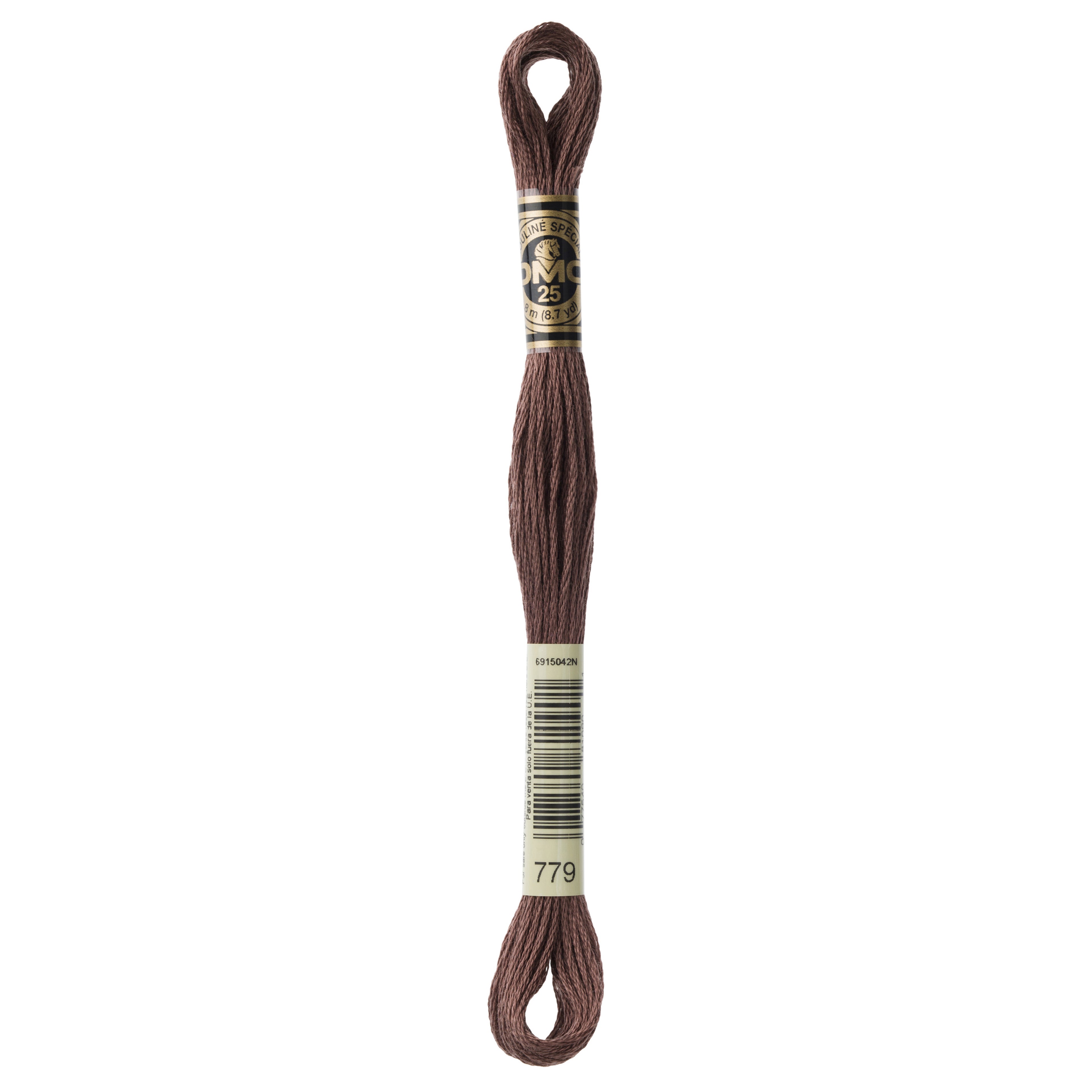One skein of DMC Mouliné Stranded Cotton thread Colour code 779
