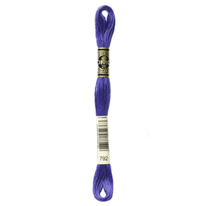 One skein of DMC Mouliné Stranded Cotton thread Colour code 792