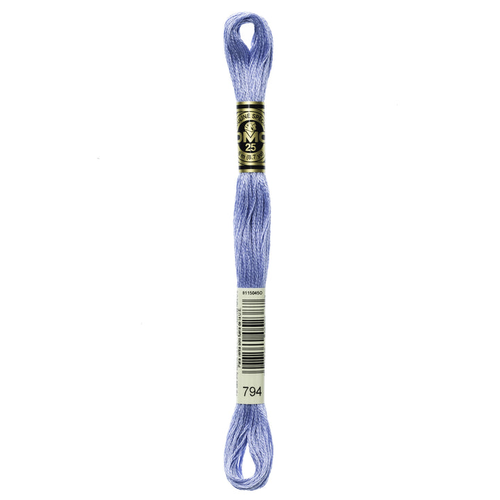 One skein of DMC Mouliné Stranded Cotton thread Colour code 794